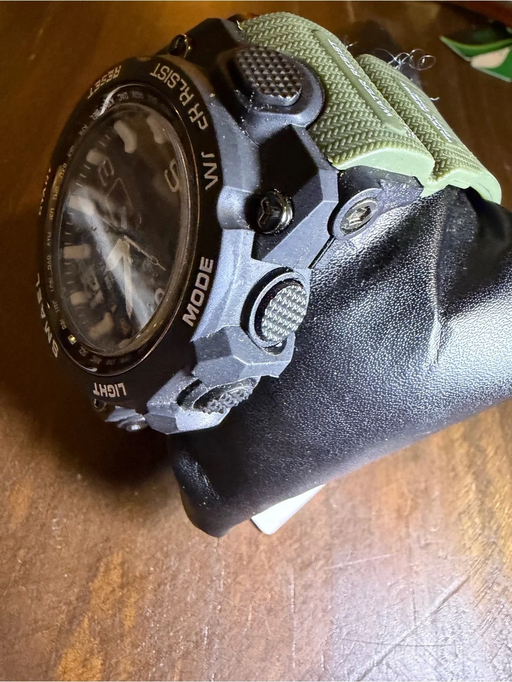 NEW SMAEL Tactical Sport Watch in Black with Army Green Strap